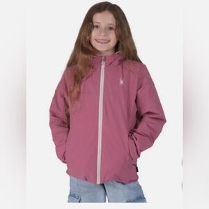 Girls Spyder Pink Hooded Jacket